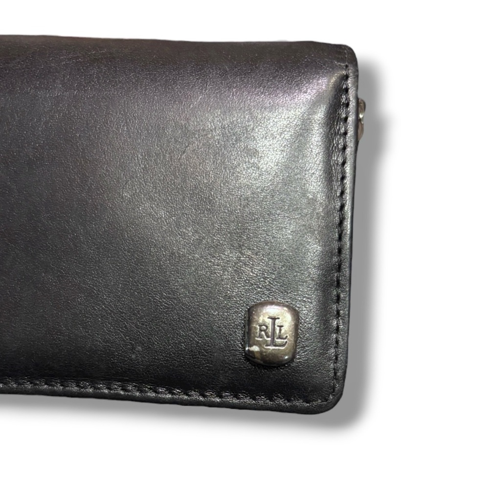 LAUREN RALPH LAUREN Black Leather Keychain Wallet - Picture 2 of 11